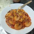 Cooksnap Arfah Nor semasa beliau membuat Udang Masak Merah.
