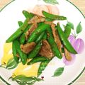 棠棠 的 肉絲炒甜豆 cooksnap