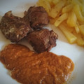 El cooksnap de Alberto cuando hizo Carrillada ibérica con patatas fritas puente.