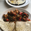 El cooksnap de @tesa.cuina cuando hizo Pez espada con verduras asadas y huevo escalfado.