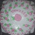 Hadia Anwar 's cooksnap of when they made Father's day cream cake.