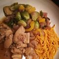 Amanda K's cooksnap of when they made Orange Chicken with Brussels Sprouts.