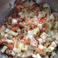 El cooksnap de Maite Banos cuando hizo Ensalada de arroz con salmón.