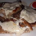 El cooksnap de Sabina Romero cuando hizo Chuletas de cerdo con crema de quesitos.