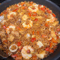 El cooksnap de Mipsiko cuando hizo Fideuá de bacalao fresco.