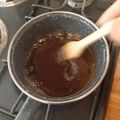 El cooksnap de Esther Soto cuando hizo Caramelo líquido para postres.