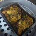 Cooksnap buana karam semasa beliau membuat Ayam Masak Stim Halia.