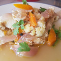 El cooksnap de Becky cuando hizo Escabeche de gallina cusqueño.
