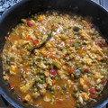 El cooksnap de Maguie cuando hizo Arroz con bacalao.