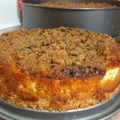 El cooksnap de "Cocina con Celi" cuando hizo Tarta de Queso con Manzana.