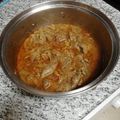El cooksnap de Coral Simon cuando hizo Higaditos de pollo encebollados.