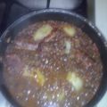 El cooksnap de Kimberly Davila cuando hizo Lentejas con costillas .