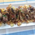 El cooksnap de Fini Bautista Angulo cuando hizo Costillas de cerdo al ajillo con champiñones y patatas.