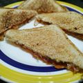 El cooksnap de Néstor Ayose cuando hizo Sándwich de sobrasada con miel y queso Havarti.