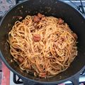 El cooksnap de Edison cuando hizo Pastas rancheras / Espaguetis rancheros 🍝.