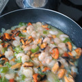El cooksnap de Anuka cuando hizo Cuscús al curry con gambas y mejillones.