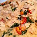 El cooksnap de Fernando Ariel García Darmány cuando hizo Pechuga de pollo a la toscana sin crema de leche con spaghetti al nero di seppia.