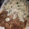 El cooksnap de Cin Reartes cuando hizo Bife a la plancha con risotto de ajo y perejil.