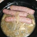 El cooksnap de Silvia Rubio Alonso cuando hizo Salchichas al vino.