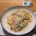Matthew J Williams's cooksnap of when they made Courgette & Pancetta Penne Carbonara.