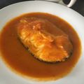 El cooksnap de Ben cuando hizo Merluza en salsa de pimientos.