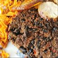 Cooksnap de Anacleto Pereira quando cozinhou OMG Burguer (hambúrguer de feijão preto).