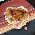El cooksnap de Rebeca Brackett cuando hizo Pollo Relleno Con Espinaca y Queso.