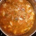 El cooksnap de Deborah cuando hizo Congrio con fideos.