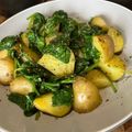 imajin's cooksnap of when they made Sautéed baby potatoes with steamed spinach.
