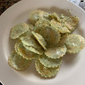 El cooksnap de Laura cuando hizo Pasta con salsa cremosa de albahaca y nueces.