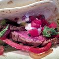 Kristina's cooksnap of when they made Fajita flank steak, with lime.