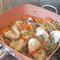 El cooksnap de Julissa Mabel Elgueta Aravena cuando hizo Pollo arvejado con champiñones deshidratados.