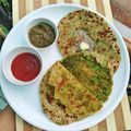 Rashee Srivastava's cooksnap of when they made Green Peas Parantha.