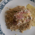 Paul's cooksnap of when they made Salmon Fillets Cordon Bleu In a Lemon/ Lime Butter Sauce.