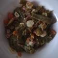 El cooksnap de Quim cuando hizo Judías verdes salteadas con gambas.
