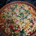 El cooksnap de Mario Cayetano Molina cuando hizo Bacalao desmigado con garbanzos y espinacas.