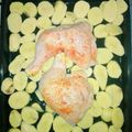 El cooksnap de Jessica Insaurralde cuando hizo Muslos de pollos con papas al horno.