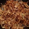Anousha Qureshi's cooksnap of when they made Bhagari Piyaz(fried onion).
