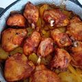 istvánné dudás Cooksnap-ja, amikor elkészítette a(z) #150 Fűszeres csirkecombok vele sült burgonyával receptet.