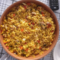 El cooksnap de Vanessa cuando hizo Fideuá de pollo y verduras.