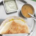 Sangita Vyas's cooksnap of when they made મસાલા ઢોંસા & સાંભાર-ચટણી😋(dosa recipe in gujarati).