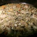 El cooksnap de Horacio Corneille cuando hizo Pollo con papas a la cerveza en disco.