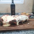 El cooksnap de Susana Muzio cuando hizo Vacío a la pizza con papas al horno y ensalada.