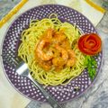 Cooksnap dari Ati Agus Sapto (Mom's Firza) untuk resep Prawn Spaghetti with Tomato Sauce