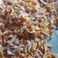 El cooksnap de Aribert cuando hizo Fideos caseros tres riquísimas variedades. Espinaca, Morrón y huevos.