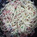 El cooksnap de Tatiana cuando hizo Pasta Carbonara.