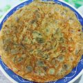 El cooksnap de Vanessa G cuando hizo 184. Tortilla de habas con vaina.