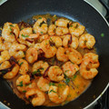 El cooksnap de agust cuando hizo Camarones al ajillo.