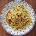El cooksnap de Manuel Rodriguez cuando hizo Macarrones con pollo al curry.