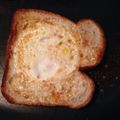 Angela L. Johnson's cooksnap of when they made Egg in a Hole.